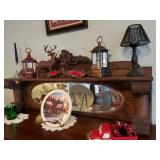 Antique Mirrored Shelf 48"L by 22"T, $80.00