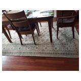 Rectangle Rug, cream, orange, black, 74"W, 112"L -$70.00