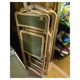 Set of card table chairs