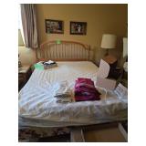 Queen Headboard, mattress, boxspring, fame-$200.00