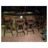 Buck Staff set of 4 Bar Stools