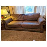 Brown Suede Sofa