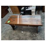 Wood Bench stained walnut