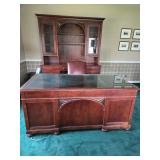 Ethan Allen British Classic Desk, 31"W, 63"T, 30"D,  has glass top$400.00