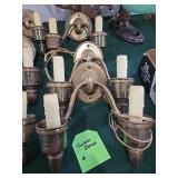 Brass wall sconces