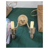 Brass wall sconces 
