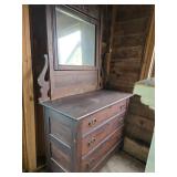 Antique High Mirrored Dresser