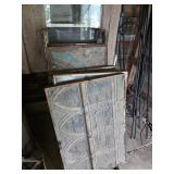 Double colored leaded glass windows, great for a project to reuse the glass, 
