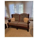 Matching Grey and Red Love Seat - $300.00