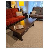 Dark Stained solid wood coffee table -$95.00