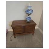 Wood Record Cabinet 32"L, 16"D, 22"T- $100.00