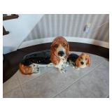 Basset Hound Large set of 2 ceramic - $250.00