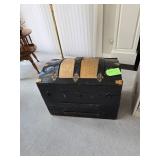 Antique wood trunk
