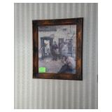 Quality Art On the Street in and Antique Frame 38" by 32" - $650.00