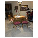 Drop leaf table with 4 chairs by Ethan Allen Cont.