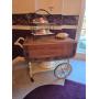 Wood Tea Cart 37"L,  19"D, open 31"open, 29"T - $250.00