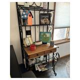 Bakers Rack - Wood and Metal - 31" L, 19"D, 77"T, - $140.00