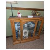 Sofa Table lighted Curio, Oak $75.00
