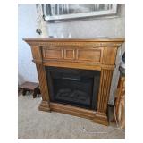 Electric Fireplace with Oak Mantel - Works $200.00