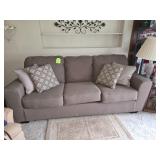 Brown Grey Sofa with 4 pillows -$250
