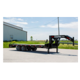 Corn Pro Goose Neck 25 Tandem Flat Bed Drop Down Hydraulic Ramps $19,500.00 