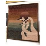 Mid Century Large Material Wall Hanging