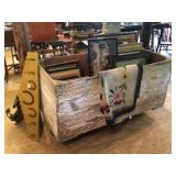 202-White Cart & Coat Rack Sold