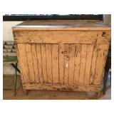 2 Door Yellow Paint Cabinet 22"w x 44.5"h x 47"l