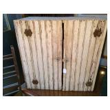 2 Door White Tabletop Cabinet 13"w x 24.5"h x 25"l