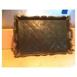 Tin Over Wood Serving Tray