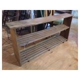 Slatted Drying Bucket Bench 10"w x 25.5"h x 54"l