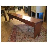 Bench- Pumpkin Wash 11"w x 17"h x 82"l