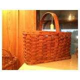 Wood Bottom Gathering Basket 11.5"w x 17.5"l