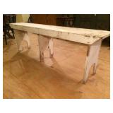 Three Legged Bench Halfmoon Ends 1