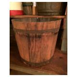 Wood Bucket 12.5"d x 12" h 