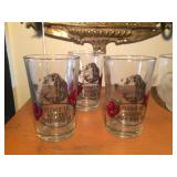 3 Dog Saying Glasses 4"h