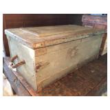 Greenish Carpenters Box 14.5"w x 11"h x 28.5"l