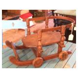 Wood Sled-Wood Wheels 10"w x 10"h x 18"l