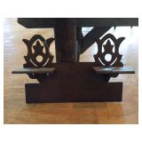 Wood Filigreed Top Shelf 6"w x 15"h x 23"l