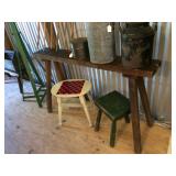 Amish Bucket Drying Bench 8"w x 30.5"h x 50"l