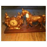Cowboy/Cowgirl/Horse Clock 20"l
