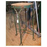 Green Ice Cream Stool 12"d x 26"+h