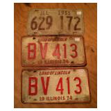 1951 & 1974 Ill. Plates