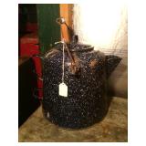 Blue Granite Coffee Pot "h