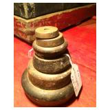 Graduating Cast Iron Weights 4"h