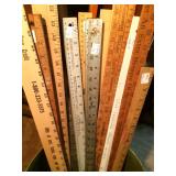 10 Wood & 4 Metal Yardsticks