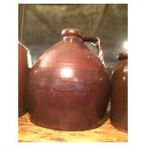 Ovoid Brown Crock Jug 9"h