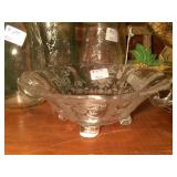 Heisey Glass Foooted  Bowl7"d x 2"h