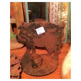 Metal Pig Candle Holder 4.5"h
