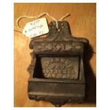 Cast Iron Match Safe- Marked Parker